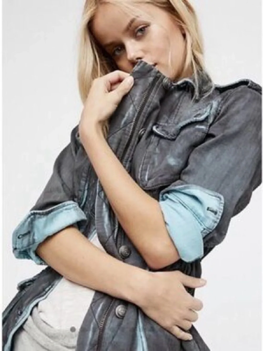 Free People Double Cloth Utility Washed